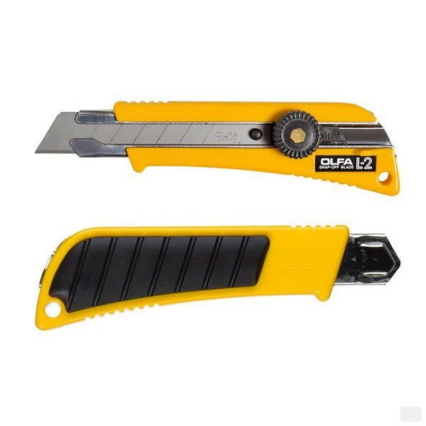 OLFA 18mm Rubber Inset Grip Ratchet-Lock Utility Knife Combo Set (2 Pc ...